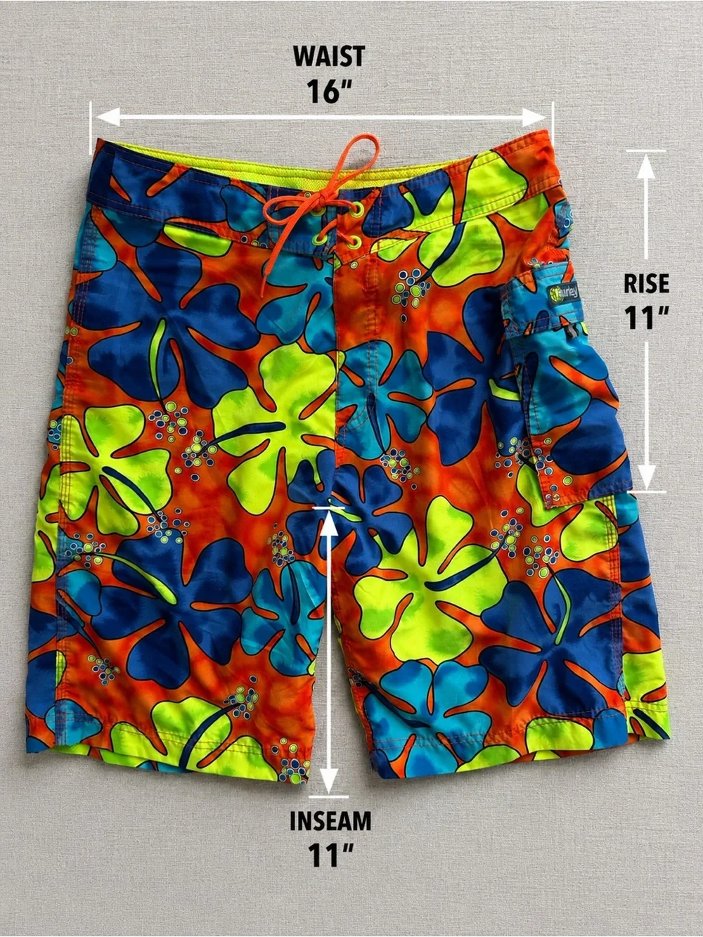 Vintage Hurley Wainae Floral Shorts Men’s Size 32 Made in USA Rare Y2K Surf